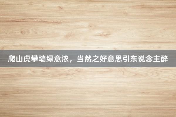 爬山虎攀墙绿意浓，当然之好意思引东说念主醉
